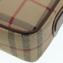 Burberrys Nova Check Shoulder Bag PVC Beige Gold Auth 93955-16