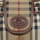 Burberrys Nova Check Shoulder Bag PVC Beige Gold Auth 93955-18