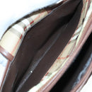 Burberrys Nova Check Shoulder Bag PVC Beige Gold Auth 93955-12