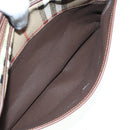 Burberrys Nova Check Shoulder Bag PVC Beige Gold Auth 93955-23