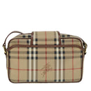 Burberrys Nova Check Shoulder Bag PVC Beige Gold Auth 93955-2