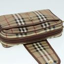 Burberrys Nova Check Shoulder Bag PVC Beige Gold Auth 93955-7