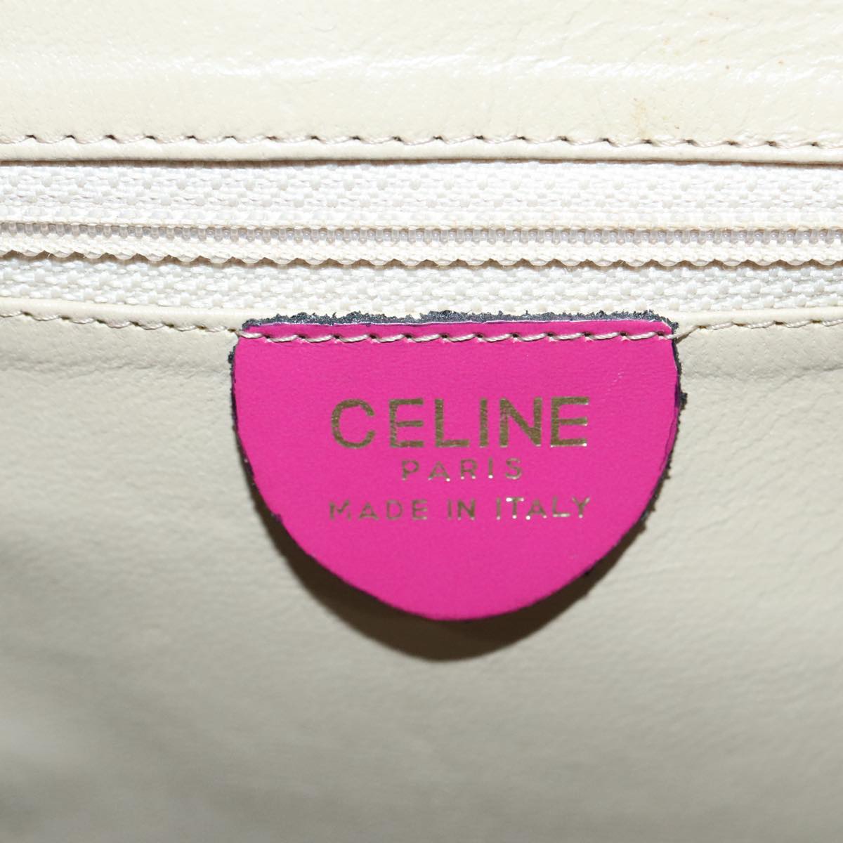 CELINE Backpack Enamel Red Gold Auth 93985