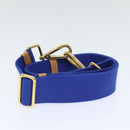 PRADA Shoulder Bag Canvas Blue Gold Auth 93988-21