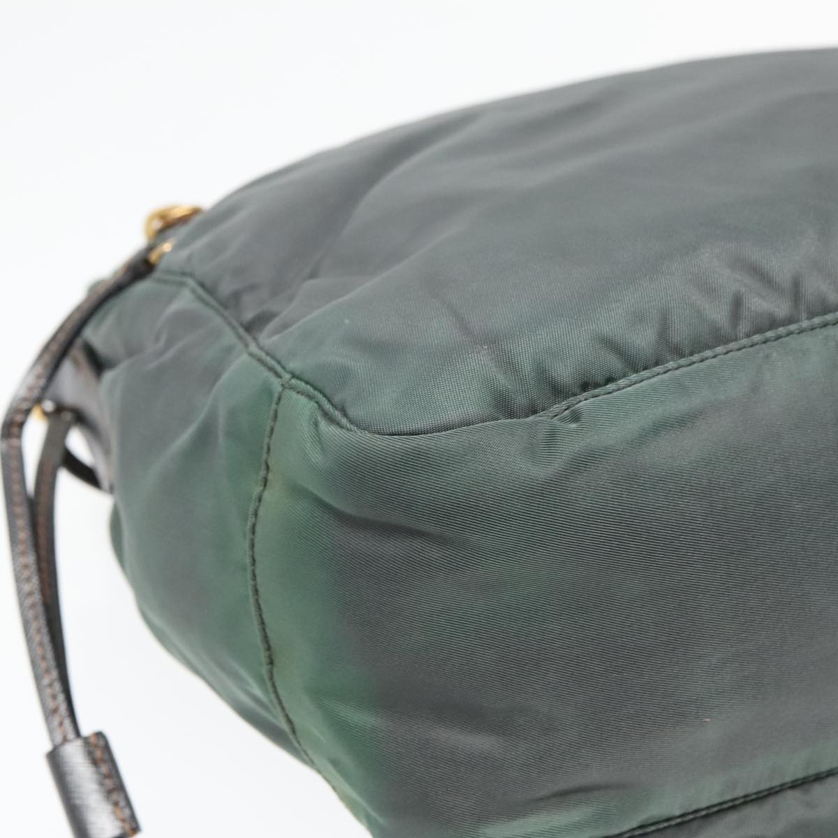 PRADA Shoulder Bag Nylon Green Auth 93999