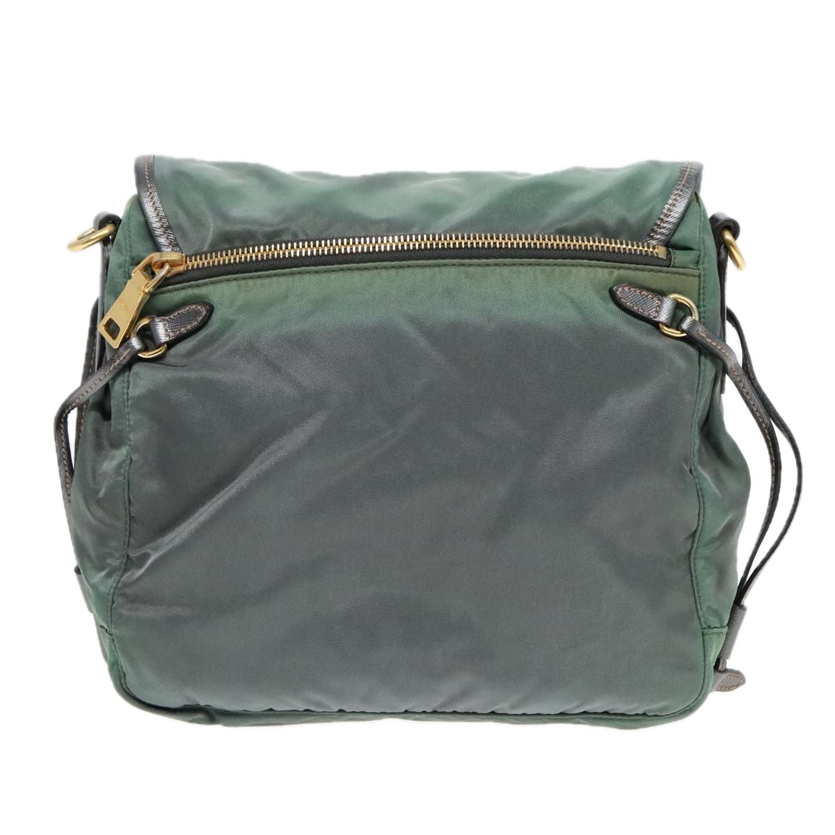 PRADA Shoulder Bag Nylon Green Auth 93999 - 0