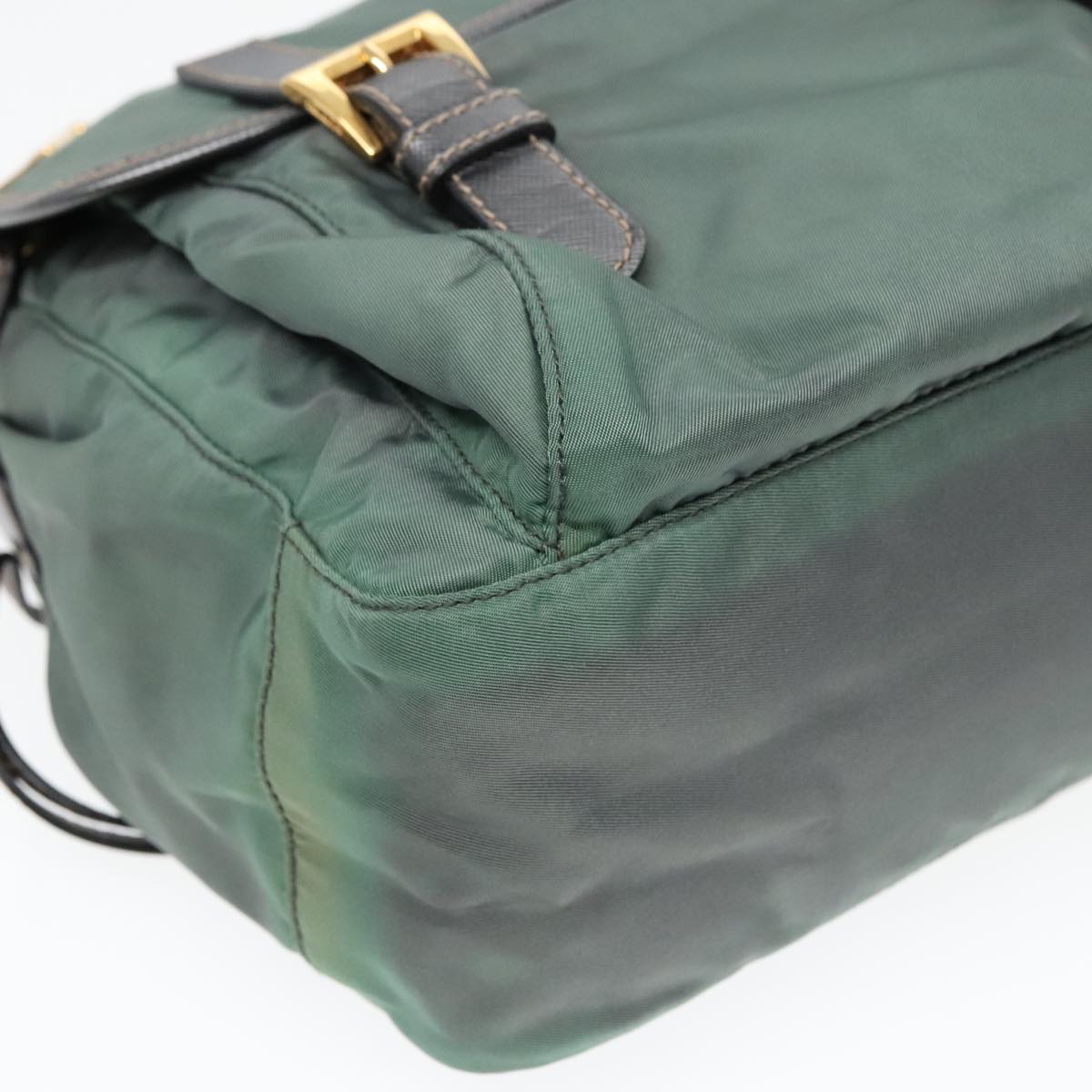 PRADA Shoulder Bag Nylon Green Auth 93999