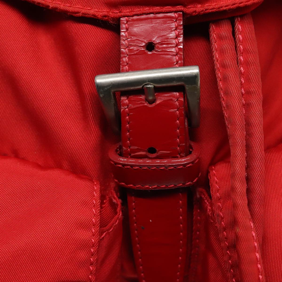 PRADA Backpack Nylon Red Auth 94000