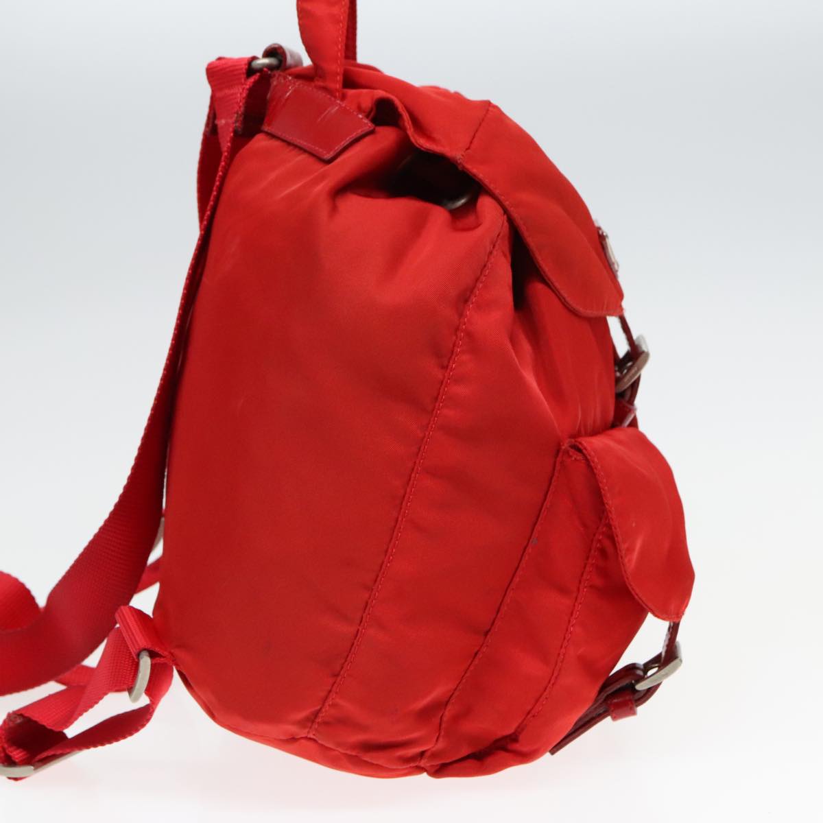 PRADA Backpack Nylon Red Auth 94000