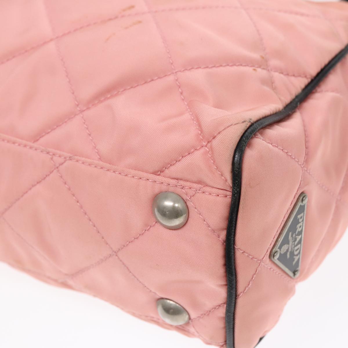 PRADA Quilted Chain Shoulder Bag Nylon Pink Auth 94001