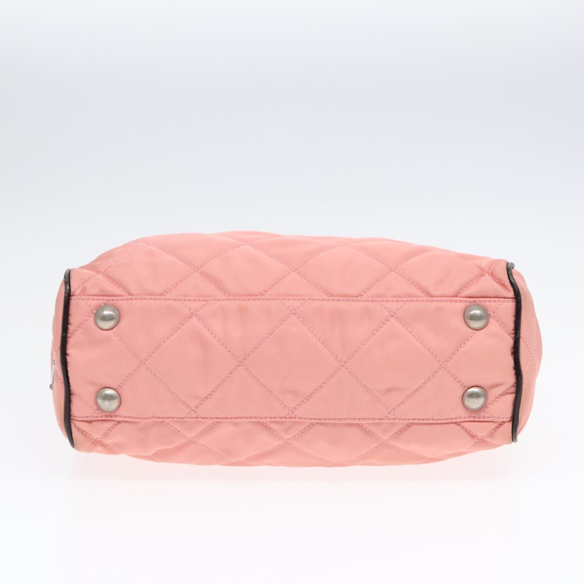 PRADA Quilted Chain Shoulder Bag Nylon Pink Auth 94001