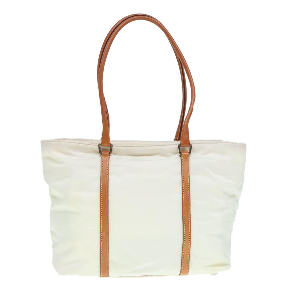 PRADA Hand Bag Nylon White Auth 94003 - 0