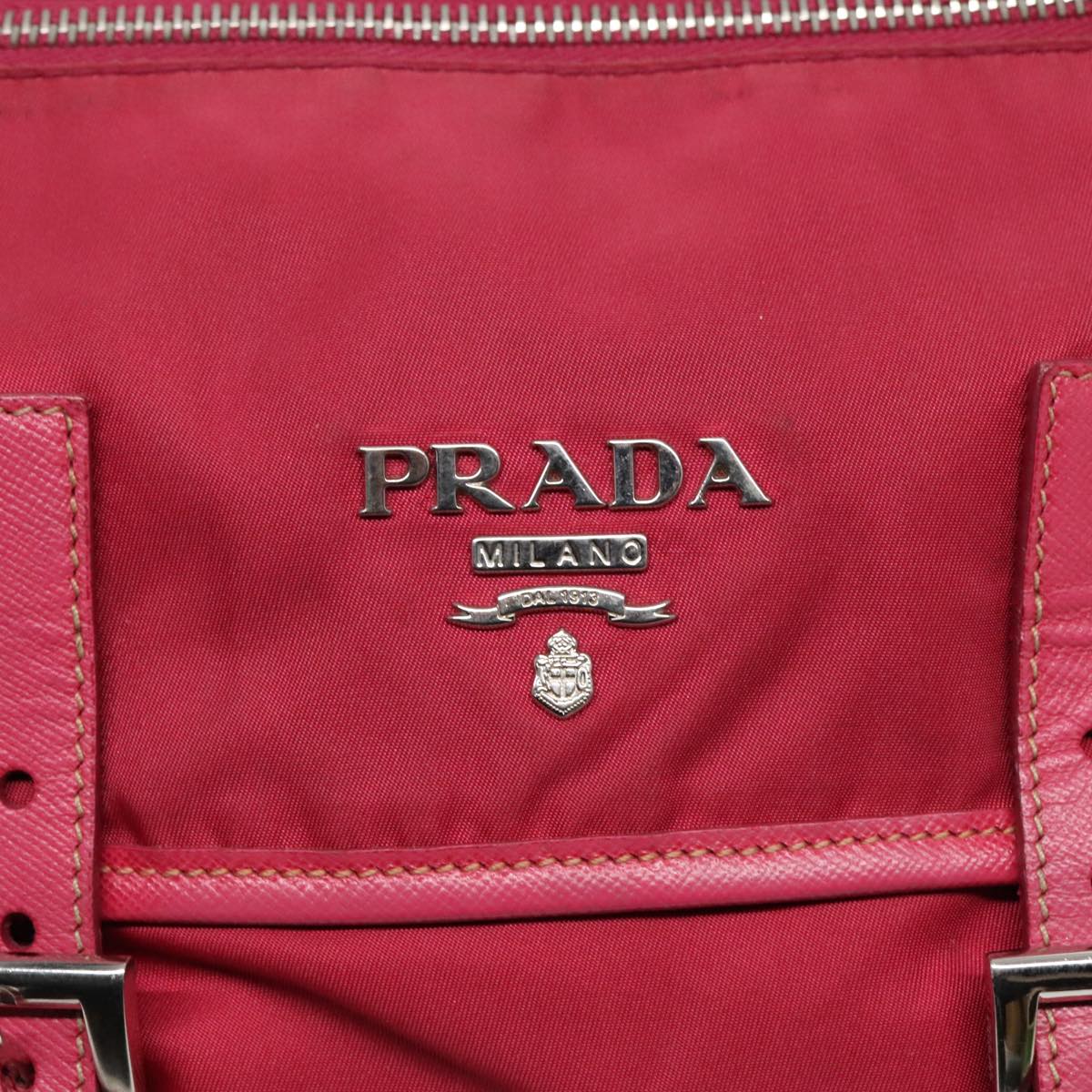 PRADA Shoulder Bag Nylon Pink Auth 94004