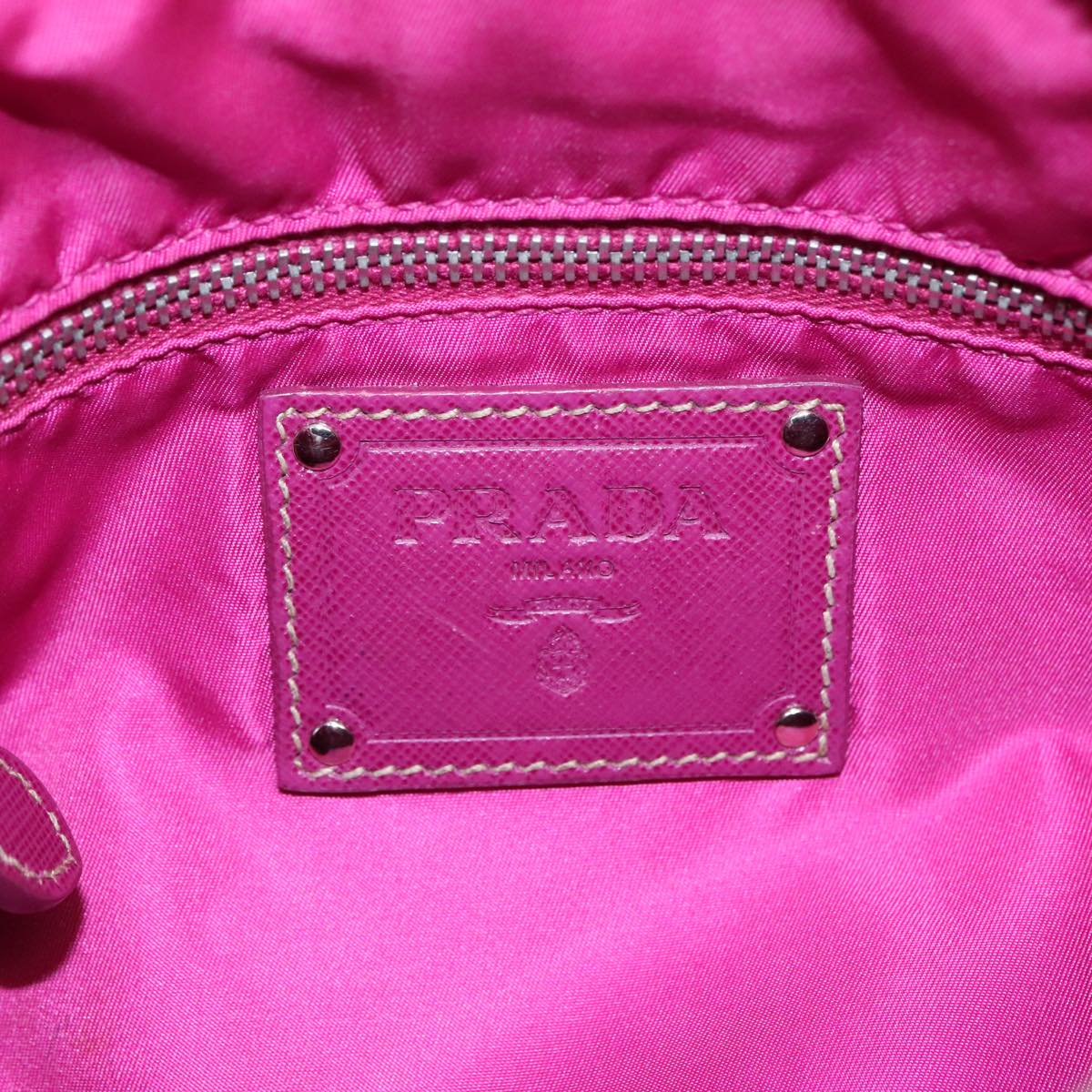 PRADA Shoulder Bag Nylon Pink Auth 94004