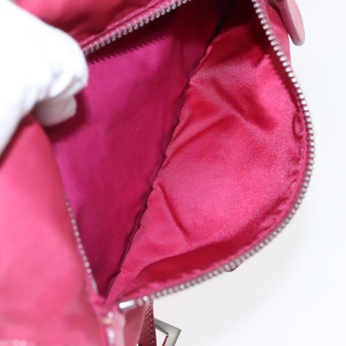 PRADA Shoulder Bag Nylon Pink Auth 94004