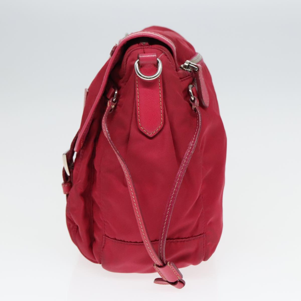 PRADA Shoulder Bag Nylon Pink Auth 94004