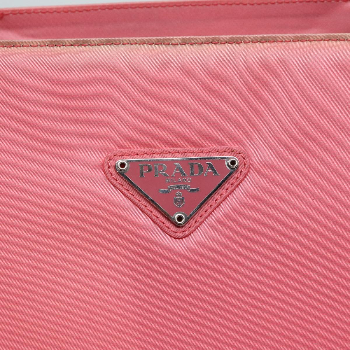 PRADA Tote Bag Nylon Pink Auth 94006