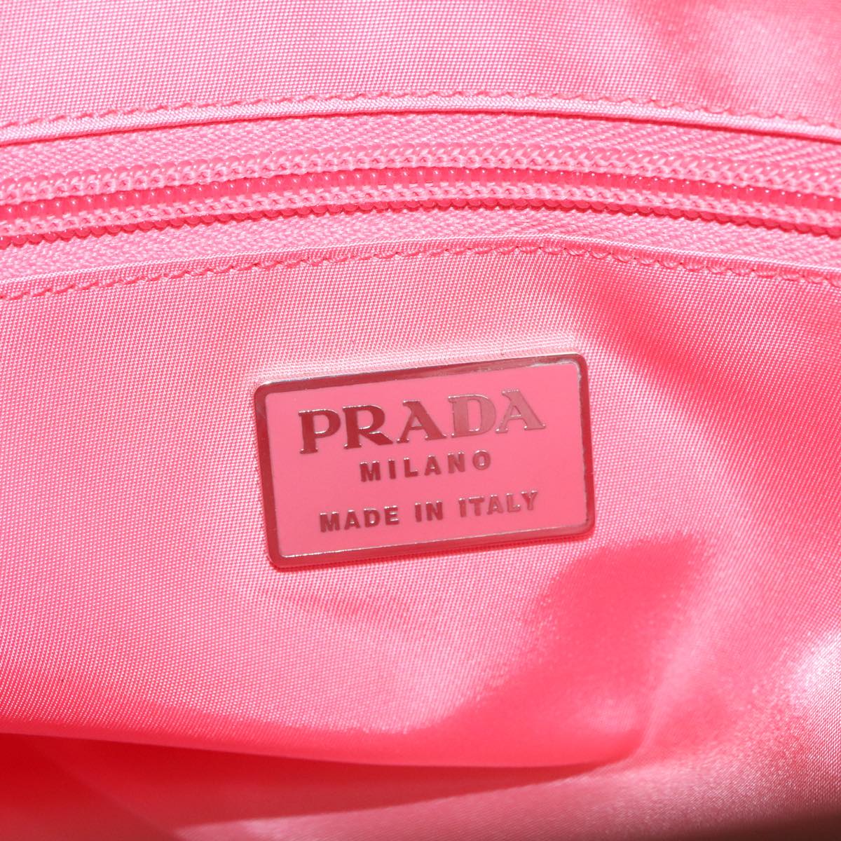 PRADA Tote Bag Nylon Pink Auth 94006