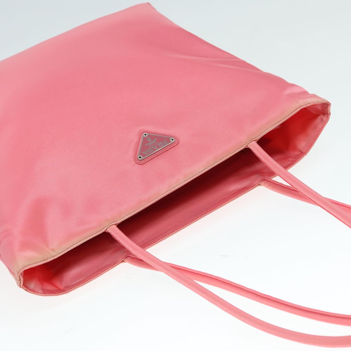 PRADA Tote Bag Nylon Pink Auth 94006