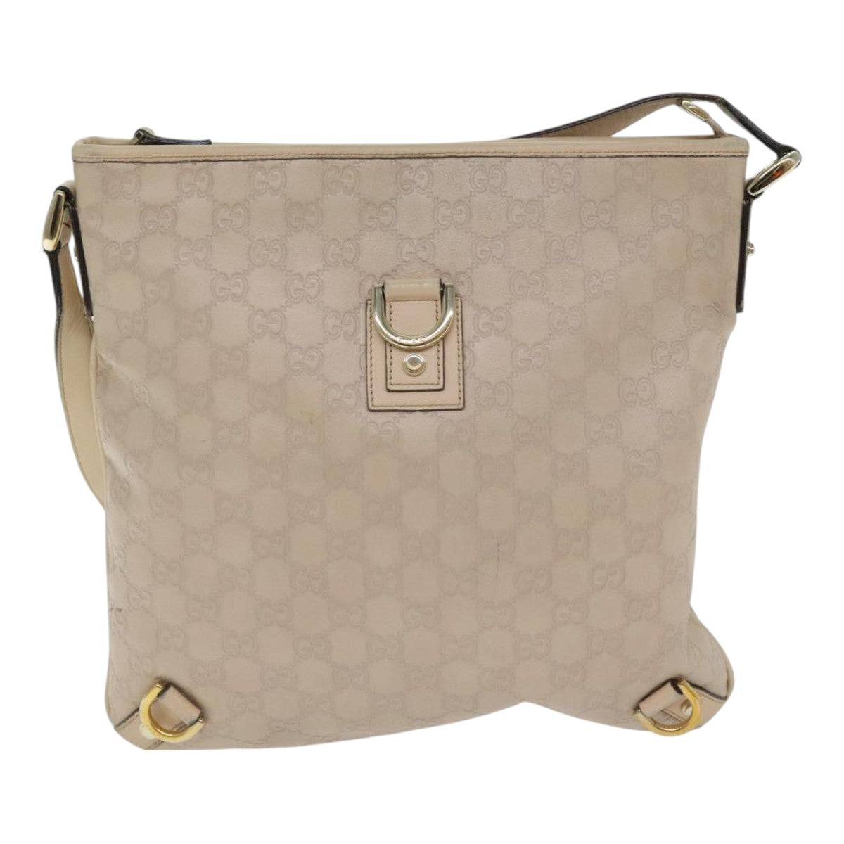 GUCCI GG Canvas Guccissima Shoulder Bag Beige Gold 131326 Auth 94007 - 0