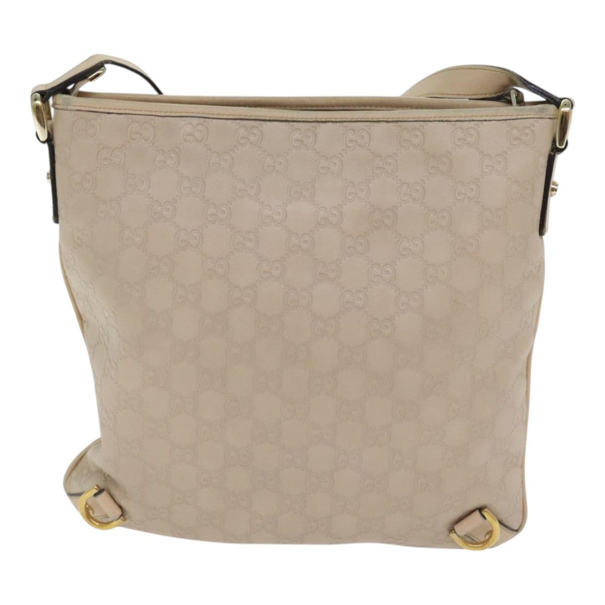 GUCCI GG Canvas Guccissima Shoulder Bag Beige Gold 131326 Auth 94007