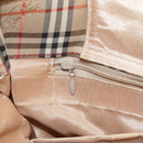 Burberrys Nova Check Tote Bag Canvas Leather Beige Gold Red Auth 94015-20