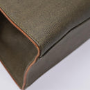 FENDI Hand Bag PVC 2way Gold Brown Auth 94029-8