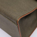 FENDI Hand Bag PVC 2way Gold Brown Auth 94029-15