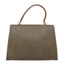 FENDI Hand Bag PVC 2way Gold Brown Auth 94029-2