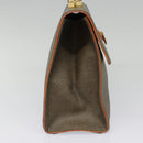 FENDI Hand Bag PVC 2way Gold Brown Auth 94029-4
