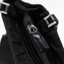 PRADA Tote Bag Nylon Black Silver Auth 94044-10