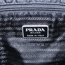 PRADA Tote Bag Nylon Black Silver Auth 94044-18