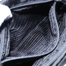 PRADA Tote Bag Nylon Black Silver Auth 94044-21
