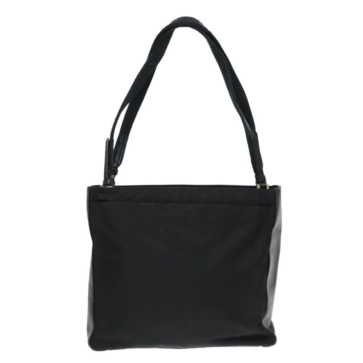 PRADA Tote Bag Nylon Black Silver Auth 94044 - 0