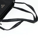 PRADA Tote Bag Nylon Black Silver Auth 94044-7