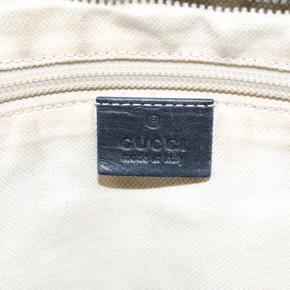 GUCCI GG Canvas Shoulder Bag Black Silver 314529 Auth 94045