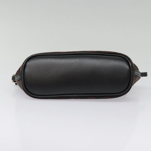 GUCCI GG Canvas Accessory Pouch Black Silver 039 1103 3903 Auth 94046