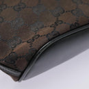 GUCCI GG Canvas Accessory Pouch Black Silver 039 1103 3903 Auth 94046-14