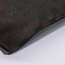 GUCCI GG Canvas Accessory Pouch Black Silver 039 1103 3903 Auth 94046-16