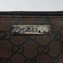 GUCCI GG Canvas Accessory Pouch Black Silver 039 1103 3903 Auth 94046-18