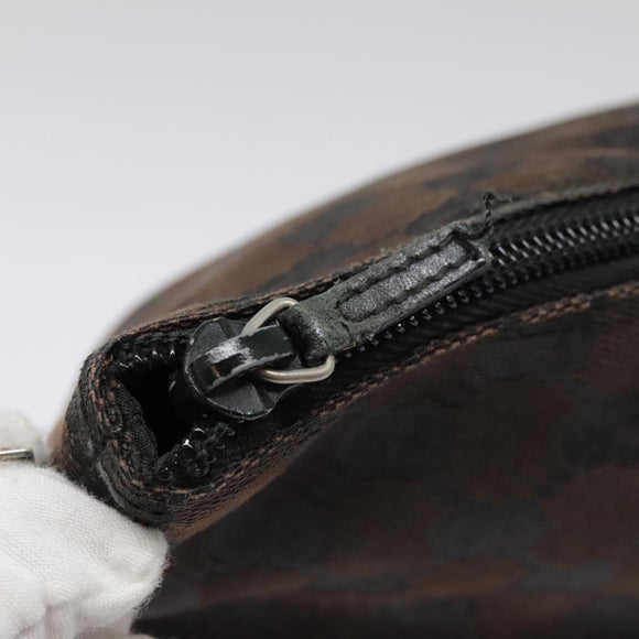 GUCCI GG Canvas Accessory Pouch Black Silver 039 1103 3903 Auth 94046