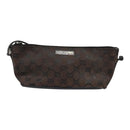 GUCCI GG Canvas Accessory Pouch Black Silver 039 1103 3903 Auth 94046-13