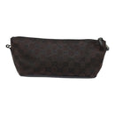 GUCCI GG Canvas Accessory Pouch Black Silver 039 1103 3903 Auth 94046-2