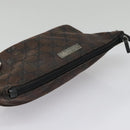 GUCCI GG Canvas Accessory Pouch Black Silver 039 1103 3903 Auth 94046-8