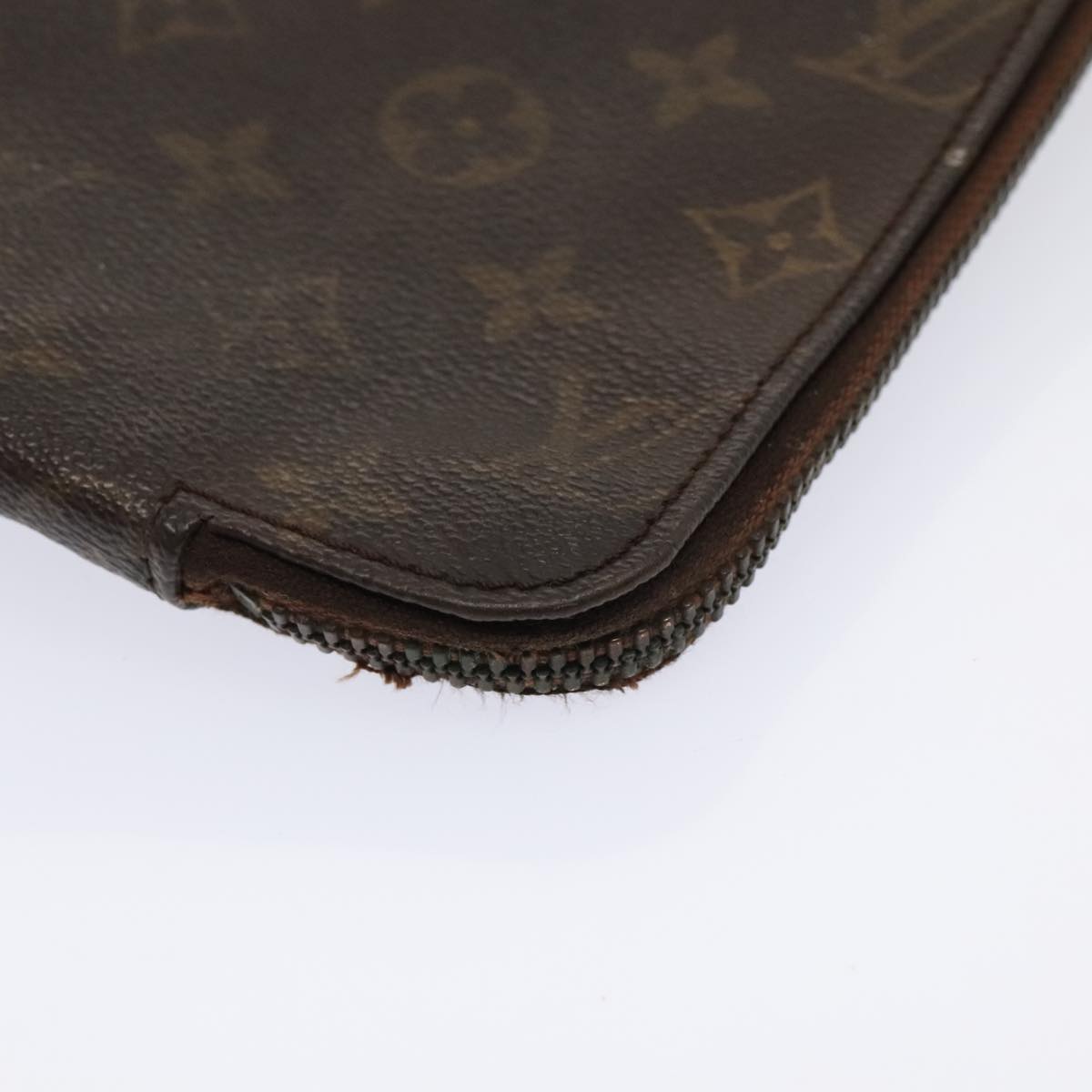 LOUIS VUITTON Monogram Posh Documents Clutch Bag M53456 LV Auth 94058