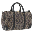 CELINE C Sulky Boston Bag Canvas Navy Gold Auth 94063-1