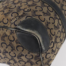 CELINE C Sulky Boston Bag Canvas Navy Gold Auth 94063-15