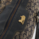 CELINE C Sulky Boston Bag Canvas Navy Gold Auth 94063-18