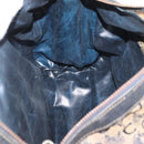 CELINE C Sulky Boston Bag Canvas Navy Gold Auth 94063-20