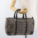 CELINE C Sulky Boston Bag Canvas Navy Gold Auth 94063-24